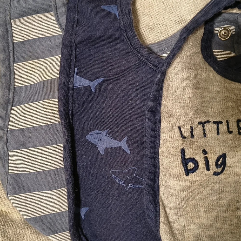 Unbranded Kids Bib Set - Blue & Gray